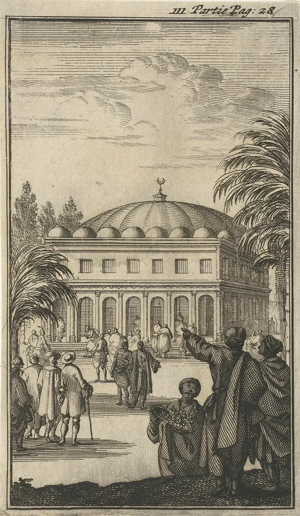 Jan Luyken - Funerary Monument in Ahmadabad, India - 1689