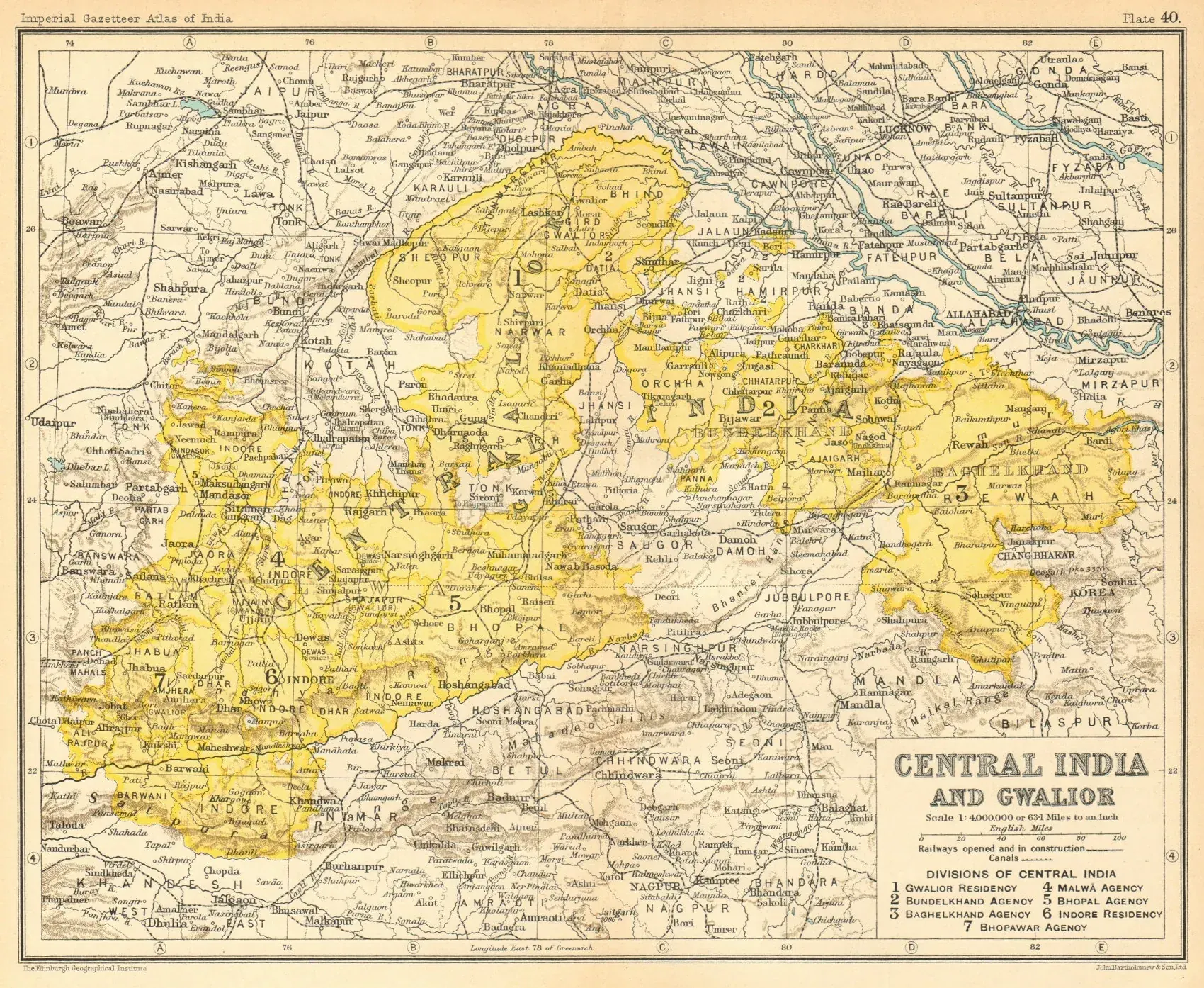 Central India Agency Map