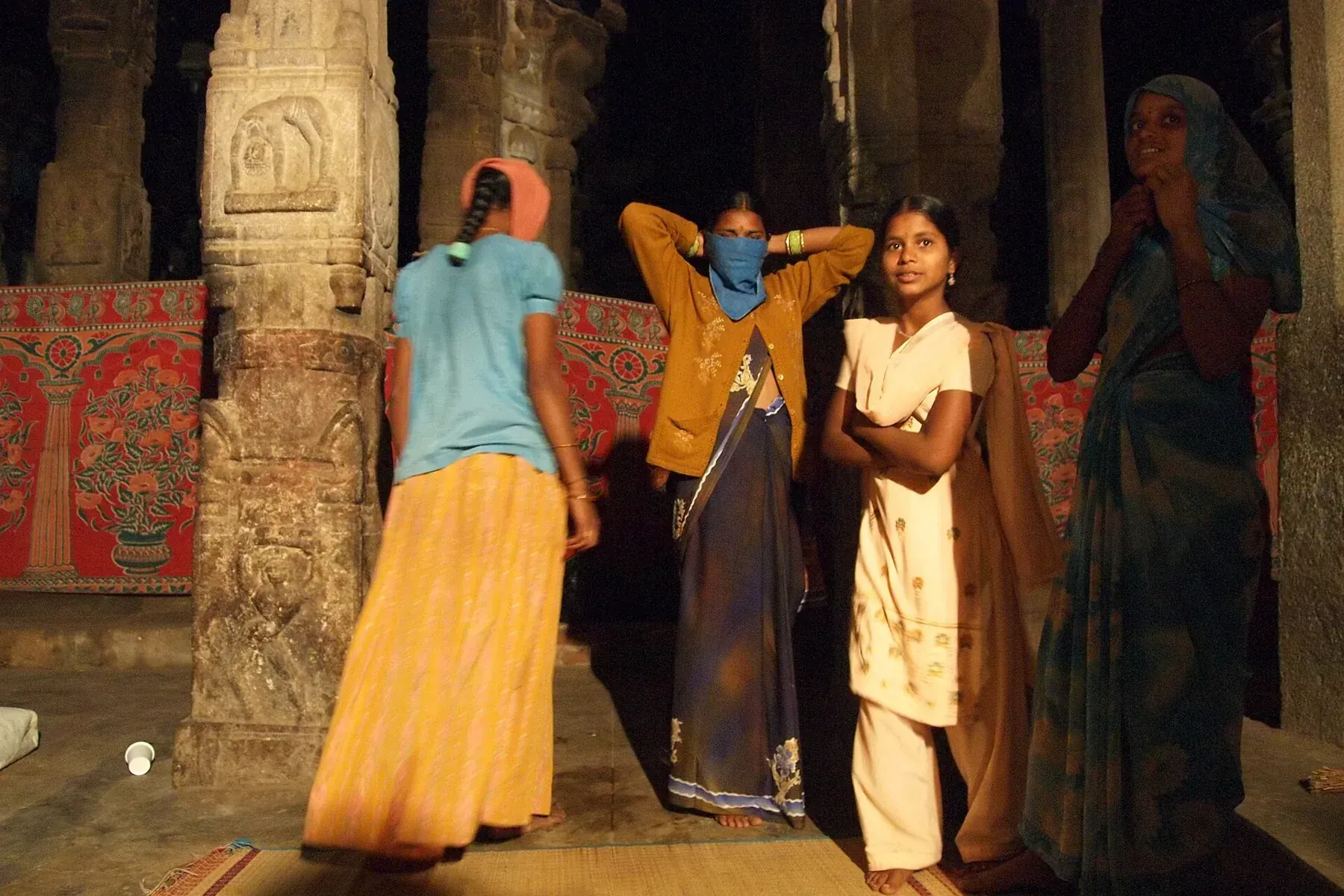 Hampi, India, Hindu women in Virupaksha Temple