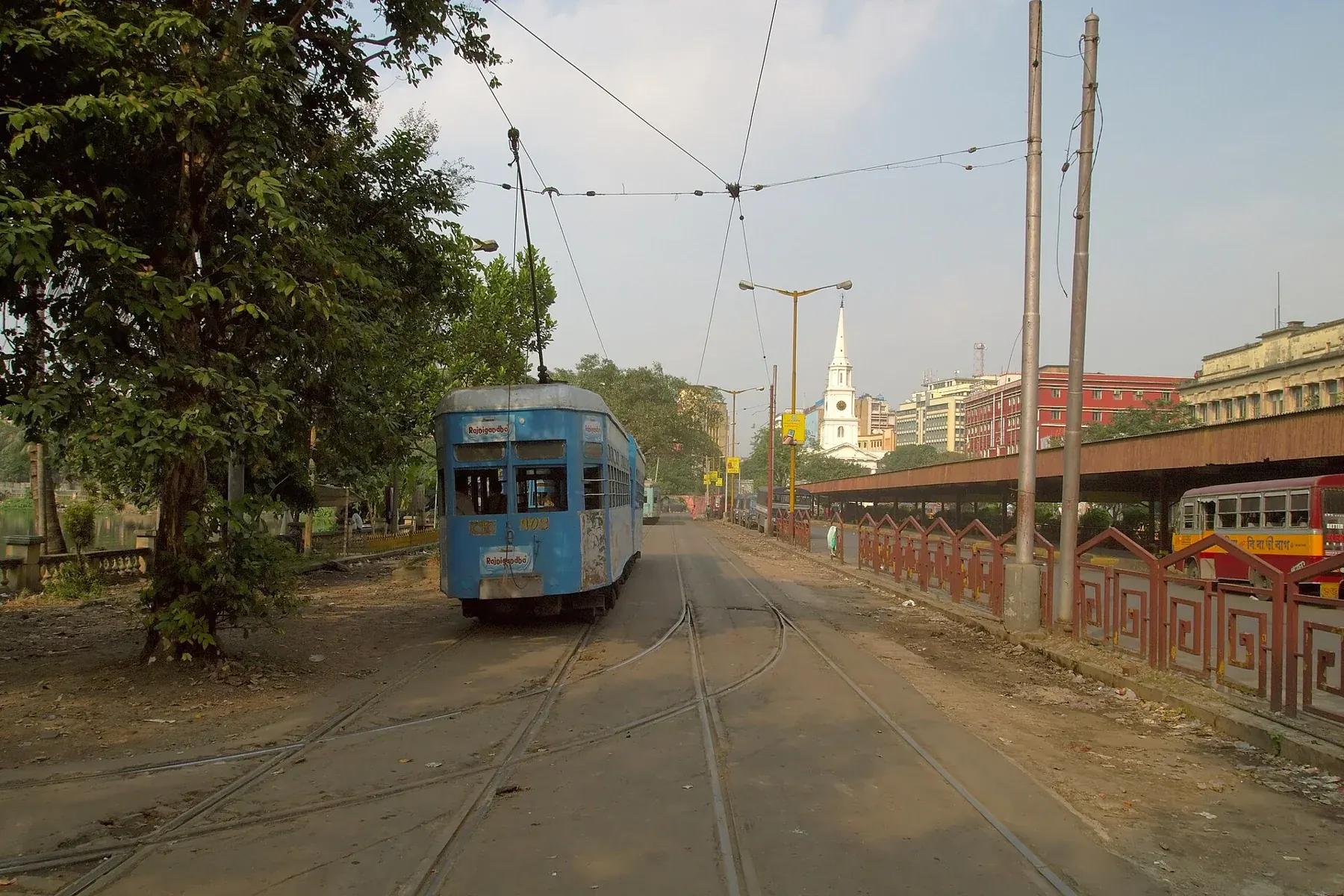 Calcutta blue tram, Kolkata, India