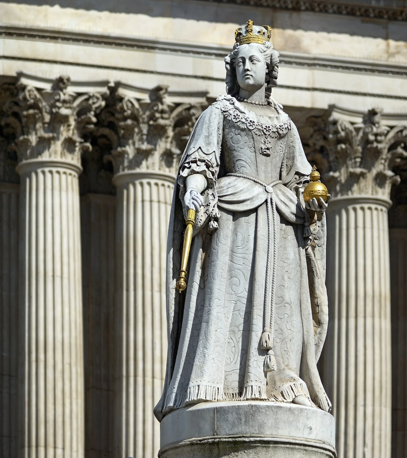Anne of Great Britain statue near St Paul's. London