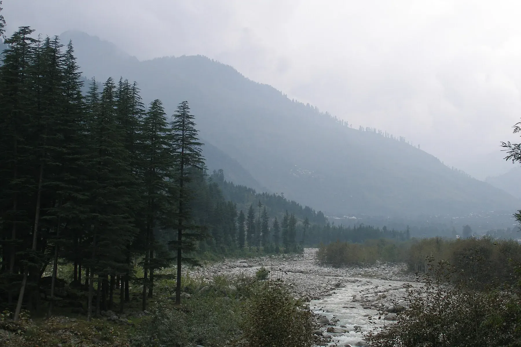 Kullu Valley, Beas River near Manali, India