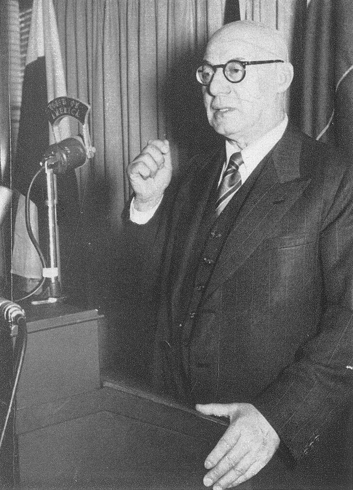 A. Bowler gives a speech on The Independence of the Republic of Latvia to The Congress of the United States
