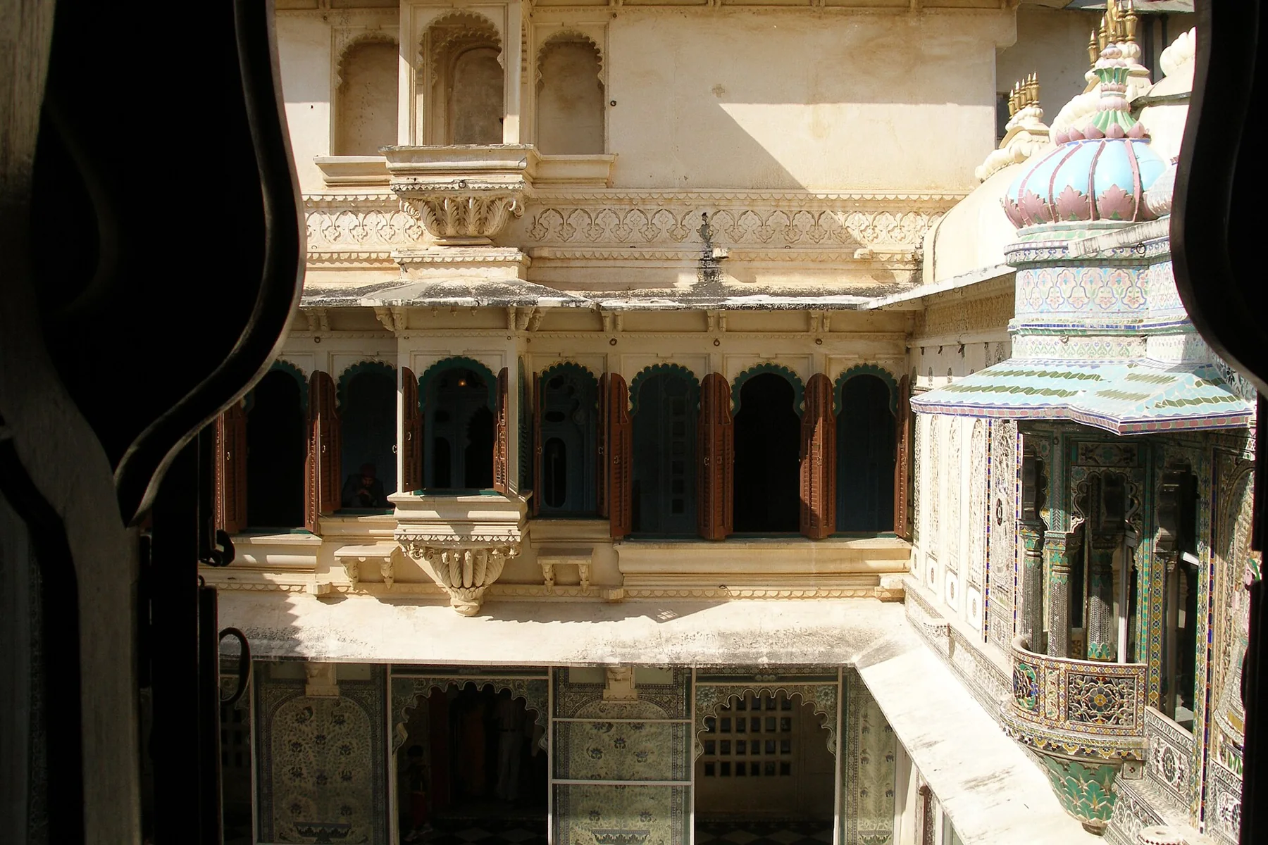 Udaipur, India, Balconies at the Udaipur Palace
